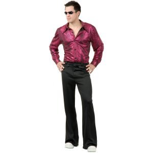 Disco Shirt - Liquid Red & Black Snake Skin Print