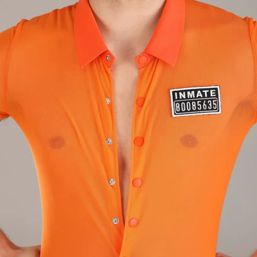 Sexy Inmate Men's Halloween Costume